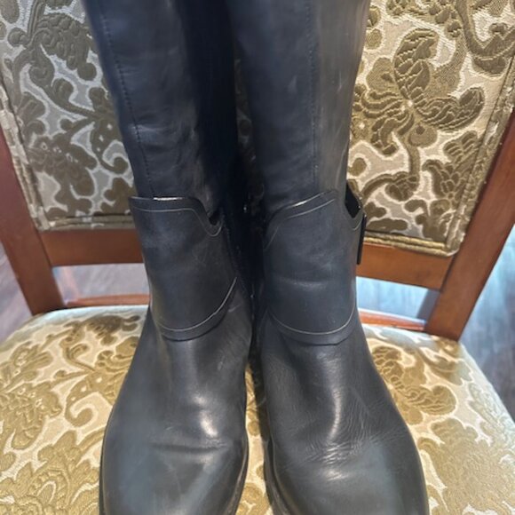 VINCE CAMUTO BLACK VC-BEATRIX STYLE KNEE HIGH BOOTS WITH SIDE ZIP - SZ 7 - Picture 7 of 7